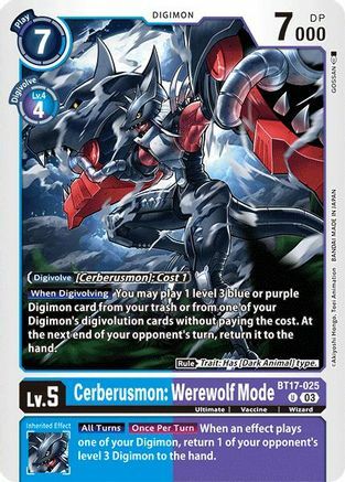 Cerberusmon: Werewolf Mode - BT17-025 - U