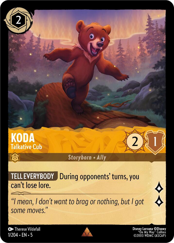 Koda - Talkative Cub - 1/204 - Rare