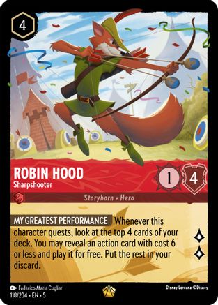 Robin Hood - Sharpshooter - 118/204 - Legendary