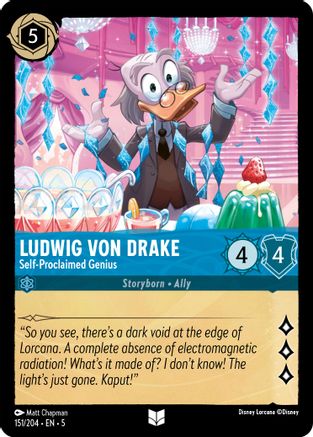 Ludwig Von Drake - Self-Proclaimed Genius - 151/204 - Uncommon