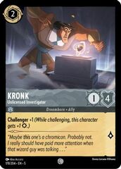 Kronk, Unlicensed Investigator (0178) - Cold Foil