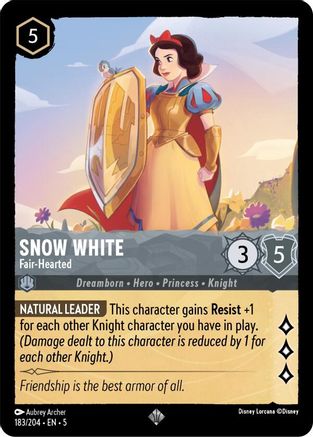 Snow White - Fair-Hearted - 183/204 - Super Rare - Cold Foil