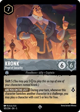 Kronk - Head of Security - 185/204 - Super Rare - Cold Foil