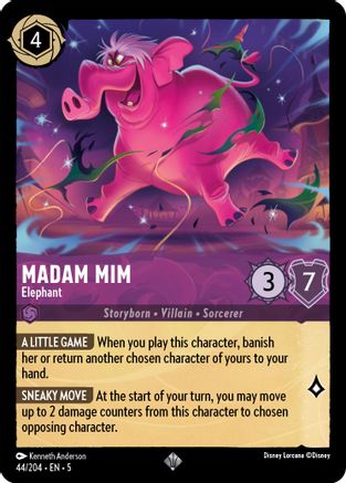 Madam Mim - Elephant - 44/204 - Super Rare - Cold Foil