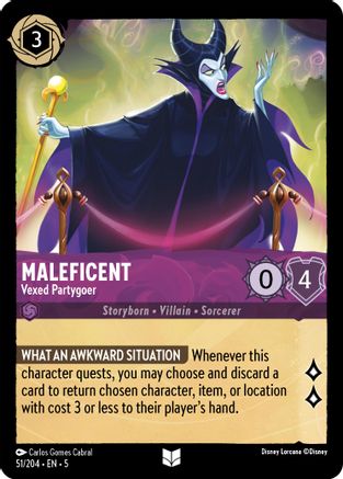 Maleficent - Vexed Partygoer - 51/204 - Uncommon