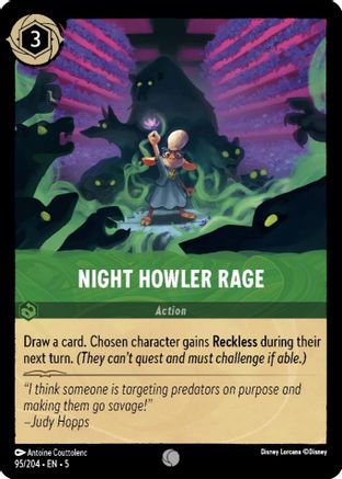 Night Howler Rage - 95/204 - Common - Cold Foil