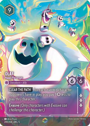 Olaf - Happy Passenger - 209/204 - Enchanted - Holo Foil