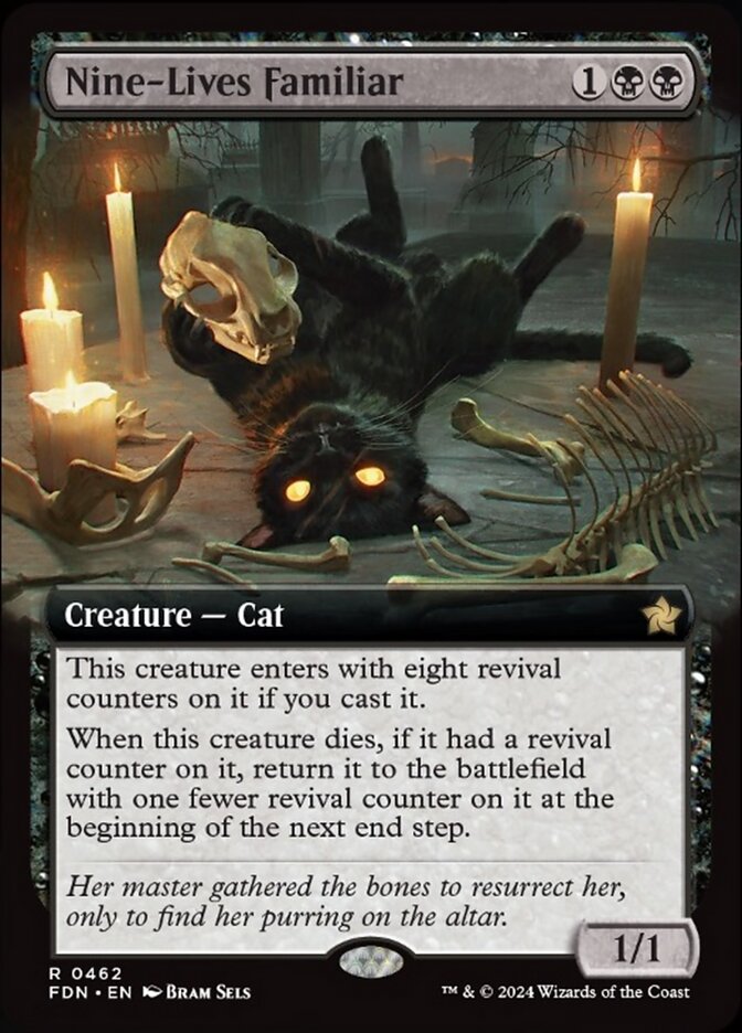 Nine-Lives Familiar - Foil - Extended Art