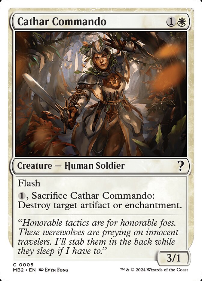 Cathar Commando - White Border