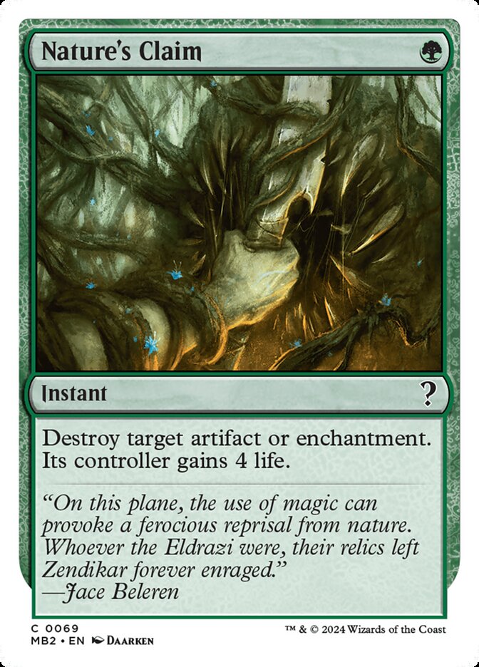 Natures Claim - White Border