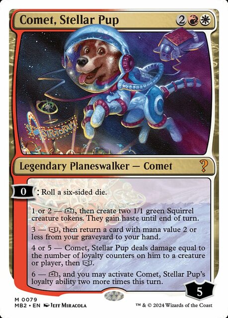 Comet, Stellar Pup - White Border