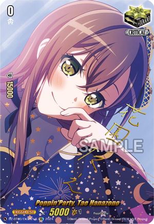 PoppinParty, Tae Hanazono - DZ-BT03/EX02EN-S - EX - Foil (Signed)