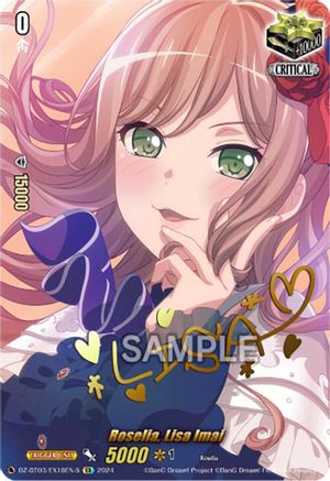 Roselia, Lisa Imai - DZ-BT03/EX18EN-S - EX - Foil (Signed)