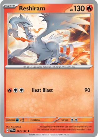 Reshiram - 022/142 - Uncommon - Reverse Holo