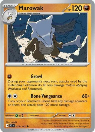 Marowak - 073/142 - Uncommon - Reverse Holo