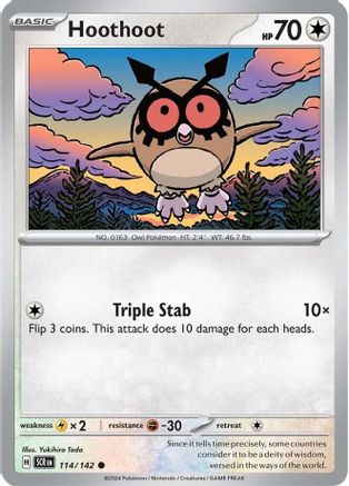 Hoothoot - 114/142 - Common - Reverse Holo