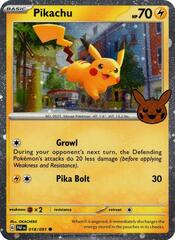 Pikachu - 018/091 - Common - Cosmos Holo (Trick or Trade BOOster Bundle 2024)