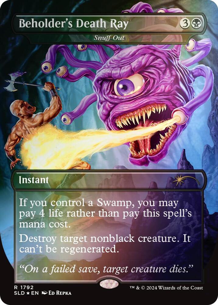 Beholders Death Ray - Snuff Out - Rainbow Foil