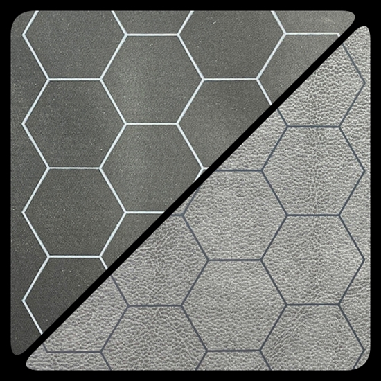 Chessex: Reversible Battlemat 1 - Hex Black-Grey