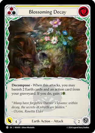 Blossoming Decay (Yellow) - Rainbow Foil