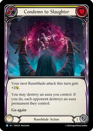 Condemn to Slaughter (Yellow) - Rainbow Foil