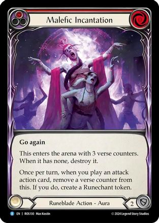 Malefic Incantation (Red) - Rainbow Foil