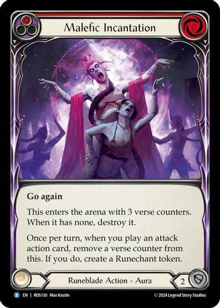 Malefic Incantation (Red) - Rainbow Foil