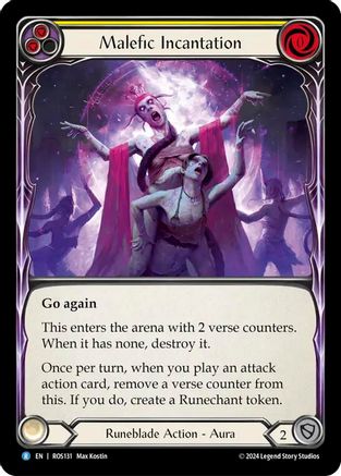 Malefic Incantation (Yellow) - Rainbow Foil