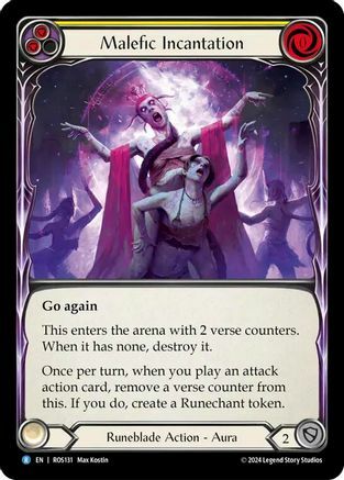 Malefic Incantation (Yellow) - Rainbow Foil