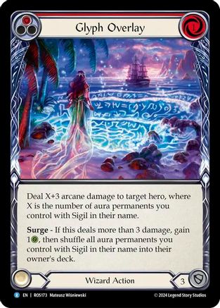 Glyph Overlay (Red) - Rainbow Foil