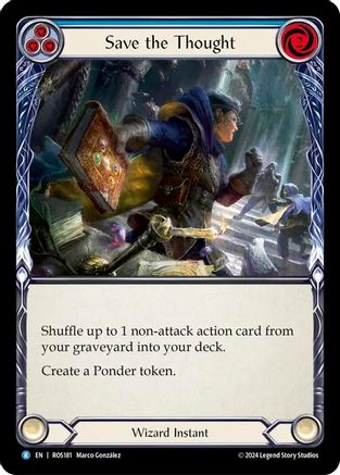 Save the Thought (Blue) - Rainbow Foil