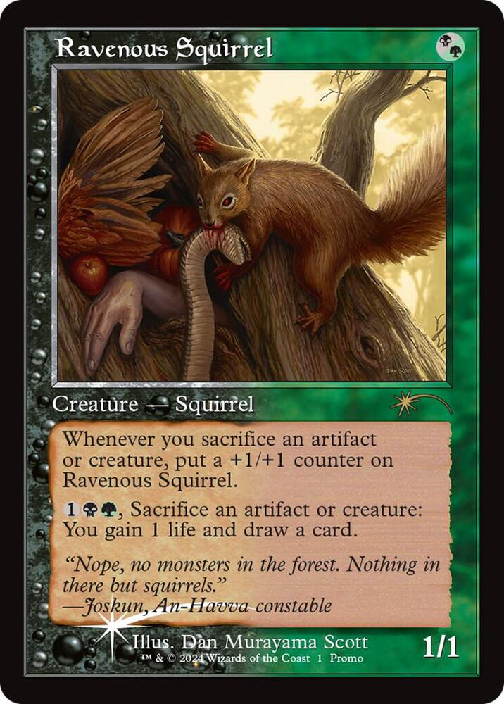 Ravenous Squirrel (0001) (Retro Frame) - Foil