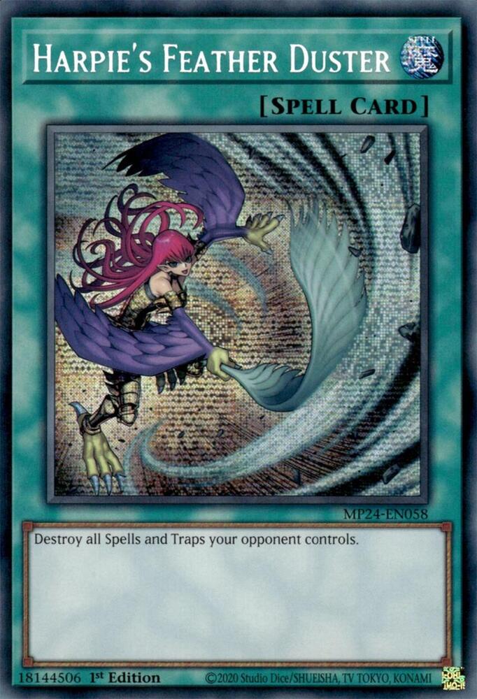 Harpies Feather Duster - MP24-EN058 - Prismatic Secret Rare - Alternate Art - 1st Edition