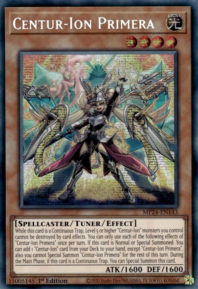 Centur-Ion Primera - MP24-EN143 - Prismatic Secret Rare - 1st Edition Centur-Ion Primera - MP24-EN143 - Prismatic Secret Rare - 1st Edition
