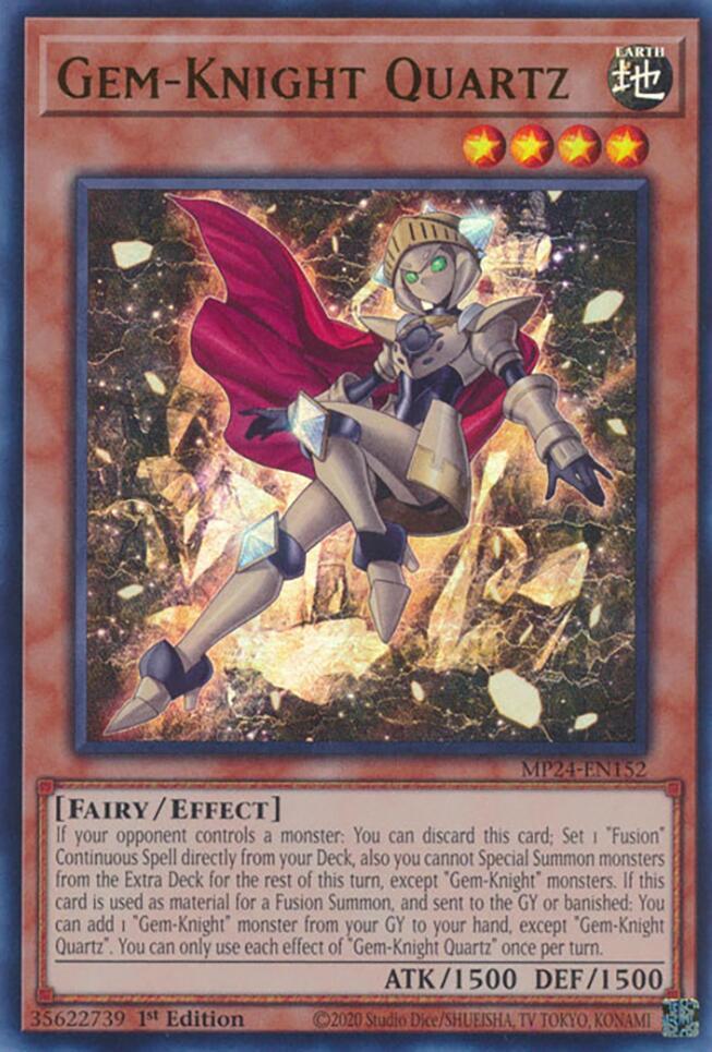 Gem-Knight Quartz - MP24-EN152 - Ultra Rare - 1st Edition Gem-Knight Quartz - MP24-EN152 - Ultra Rare - 1st Edition