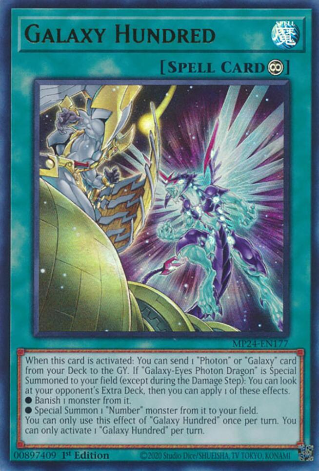 Galaxy Hundred - MP24-EN177 - Ultra Rare - 1st Edition Galaxy Hundred - MP24-EN177 - Ultra Rare - 1st Edition