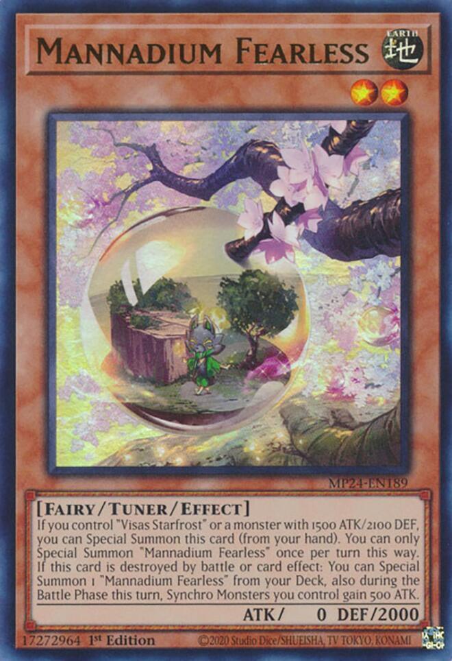 Mannadium Fearless - MP24-EN189 - Ultra Rare - 1st Edition