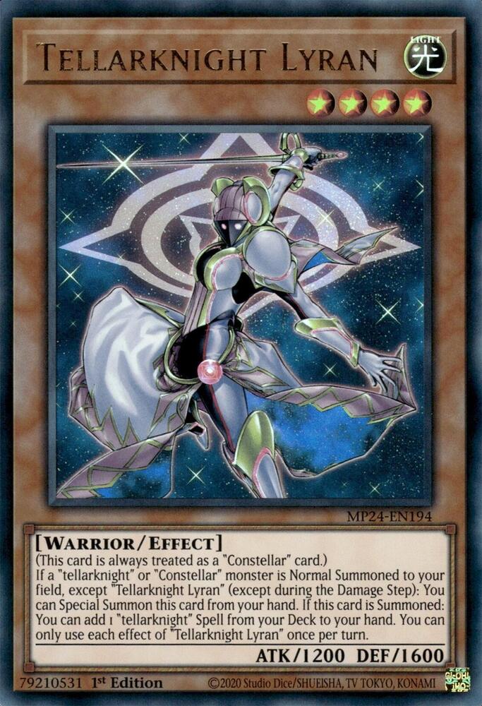 Tellarknight Lyran - MP24-EN194 - Ultra Rare - 1st Edition Tellarknight Lyran - MP24-EN194 - Ultra Rare - 1st Edition