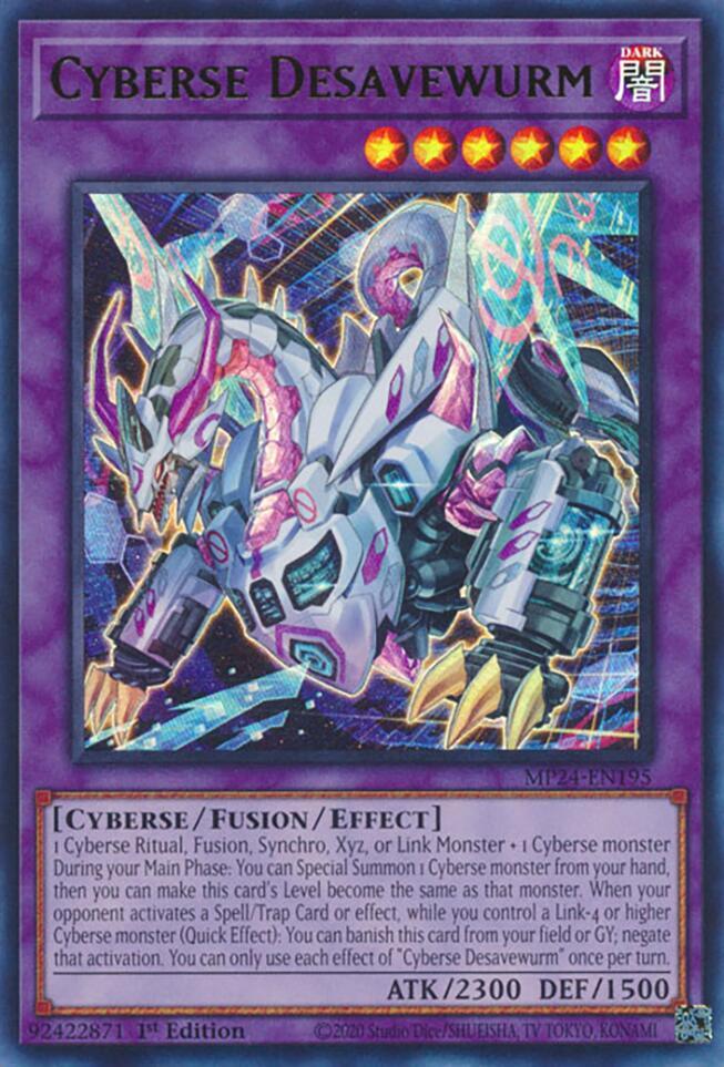 Cyberse Desavewurm - MP24-EN195 - Ultra Rare - 1st Edition Cyberse Desavewurm - MP24-EN195 - Ultra Rare - 1st Edition
