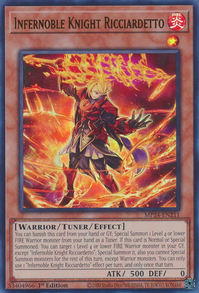 Infernoble Knight Ricciardetto - MP24-EN211 - Ultra Rare - 1st Edition Infernoble Knight Ricciardetto - MP24-EN211 - Ultra Rare - 1st Edition