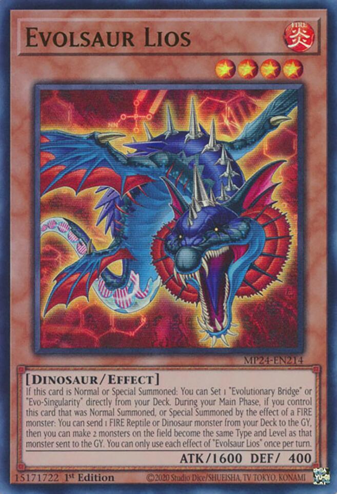 Evolsaur Lios - MP24-EN214 - Ultra Rare - 1st Edition Evolsaur Lios - MP24-EN214 - Ultra Rare - 1st Edition