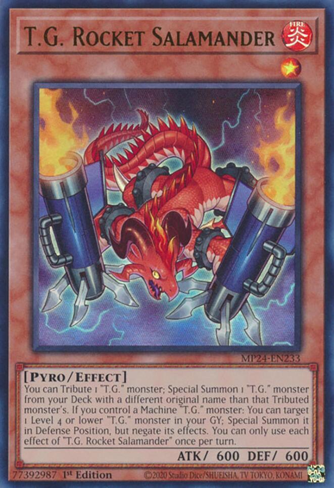 T.G. Rocket Salamander - MP24-EN233 - Ultra Rare - 1st Edition T.G. Rocket Salamander - MP24-EN233 - Ultra Rare - 1st Edition