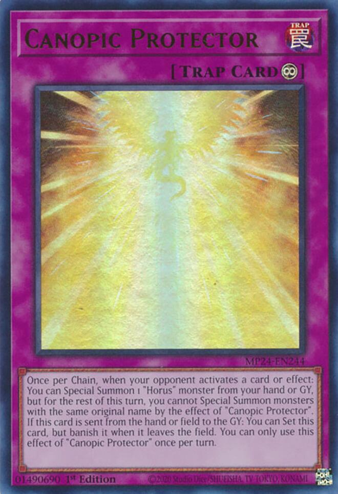 Canopic Protector - MP24-EN244 - Ultra Rare - 1st Edition Canopic Protector - MP24-EN244 - Ultra Rare - 1st Edition
