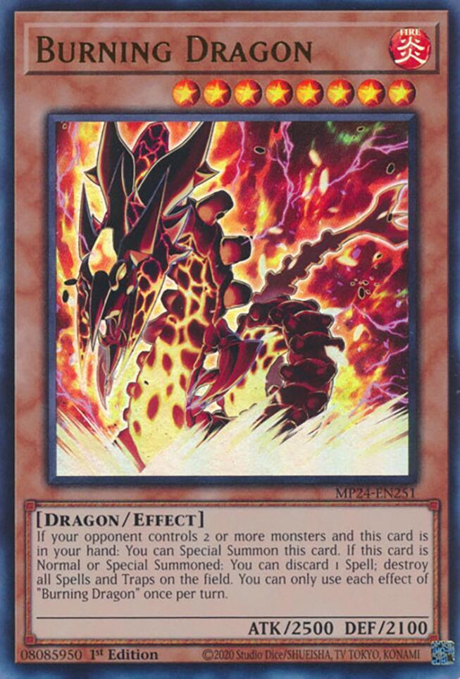 Burning Dragon - MP24-EN251 - Ultra Rare - 1st Edition Burning Dragon - MP24-EN251 - Ultra Rare - 1st Edition