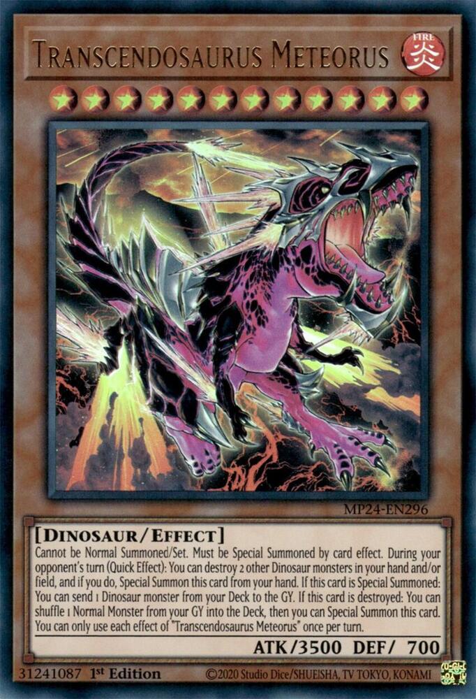 Transcendosaurus Meteorus - MP24-EN296 - Ultra Rare - 1st Edition Transcendosaurus Meteorus - MP24-EN296 - Ultra Rare - 1st Edition