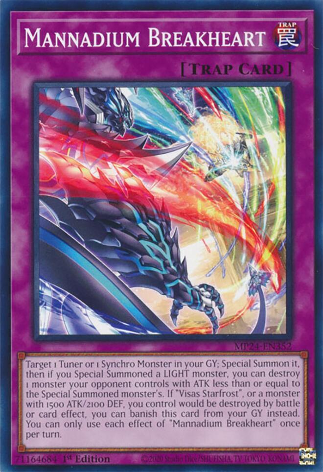 Mannadium Breakheart - MP24-EN352 - Common - 1st Edition Mannadium Breakheart - MP24-EN352 - Common - 1st Edition