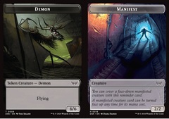 Demon // Manifest Double-Sided Token - Foil