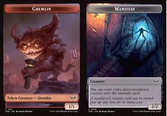 [Deprecated] Gremlin (0011) // Manifest (0018) Double-Sided Token - Foil