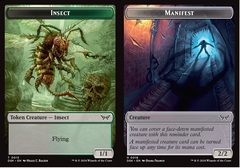 [Deprecated] Insect (0013) // Manifest (0018) Double-Sided Token - Foil