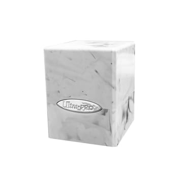 Ultra Pro - Marble Satin Cube Deck Box - Black/White